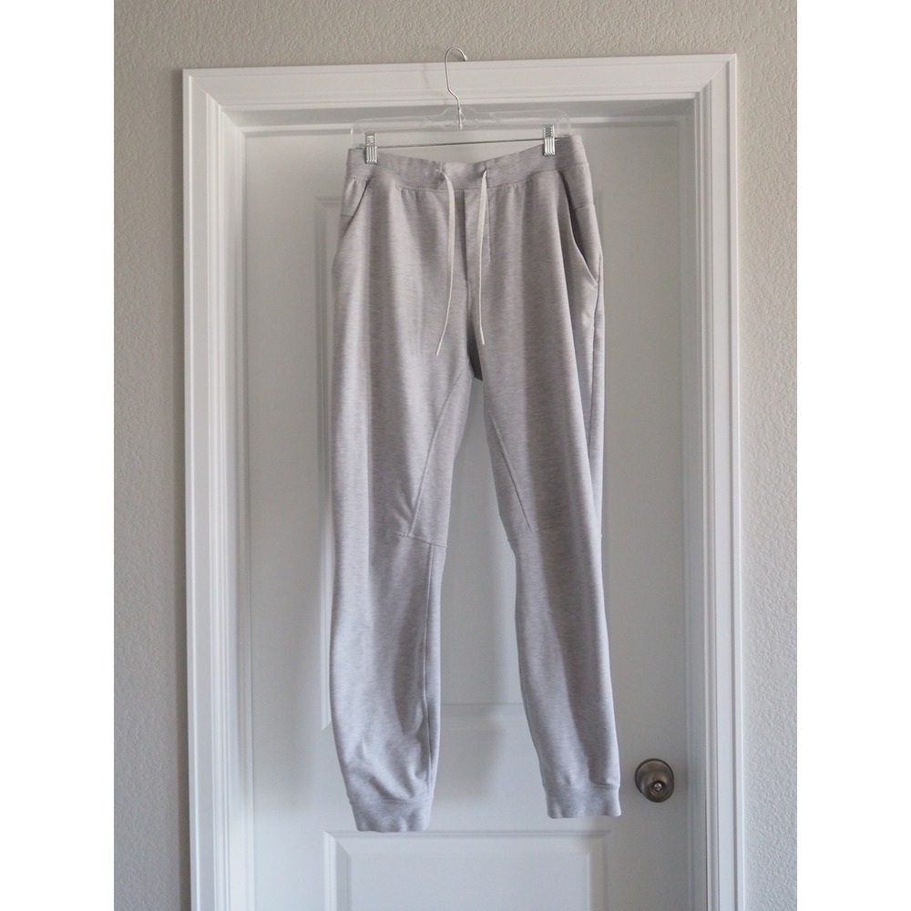 Lululemon City Sweat Light Gray Joggers Athleisure Men's Large Tall drawstring